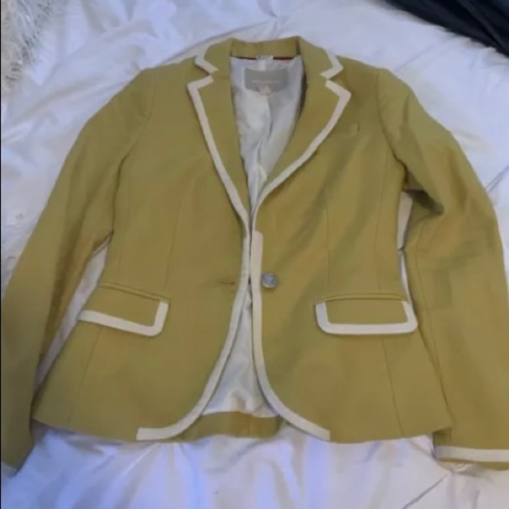 Banana republic mustard yellow blazer size 00p